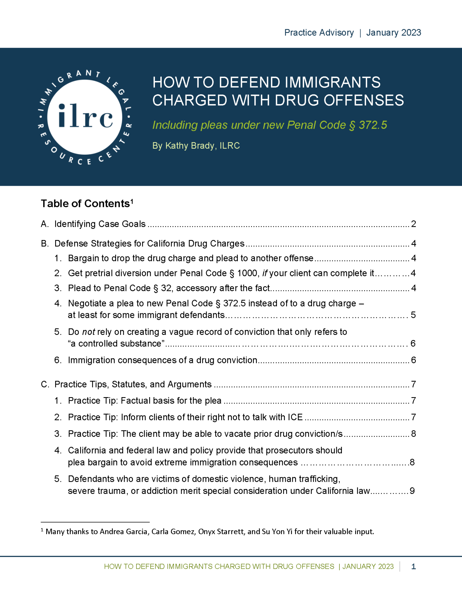 How to Defend Immigrants Charged with Drug Offenses, Including New